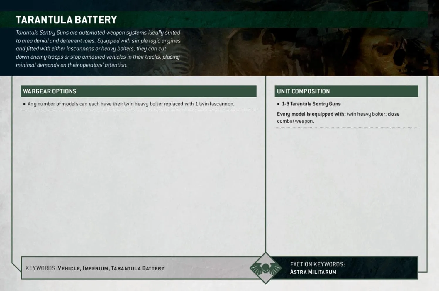20216 tarantula x6 battery