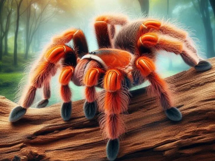 20328 olive baboon tarantula defensive pose